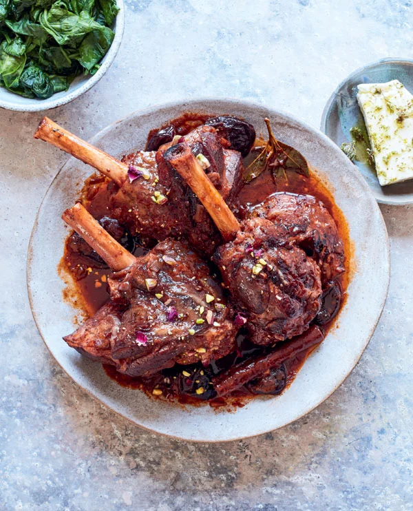 Jarrets d’agneau sauce au vin