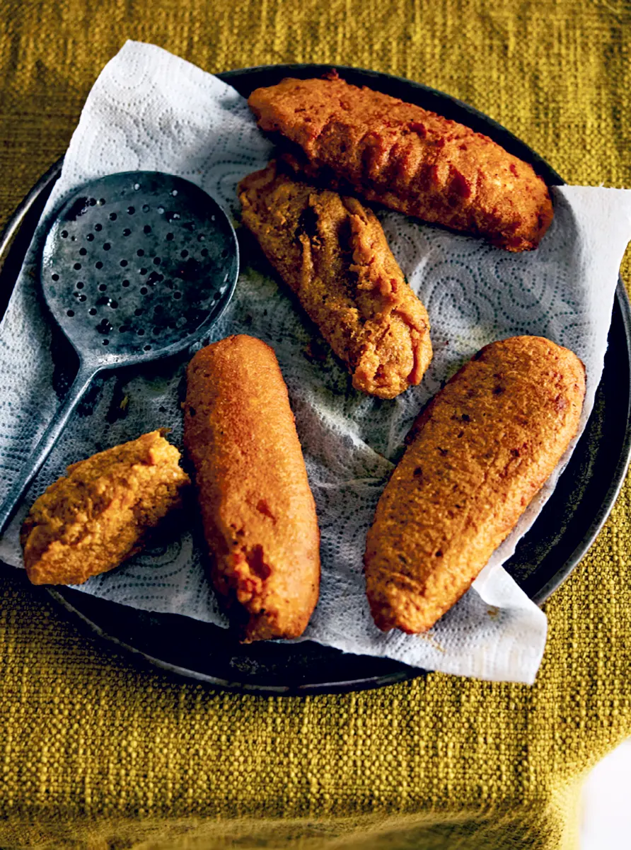 Beignets farcis au crabe (alcapurrias de jueyes)