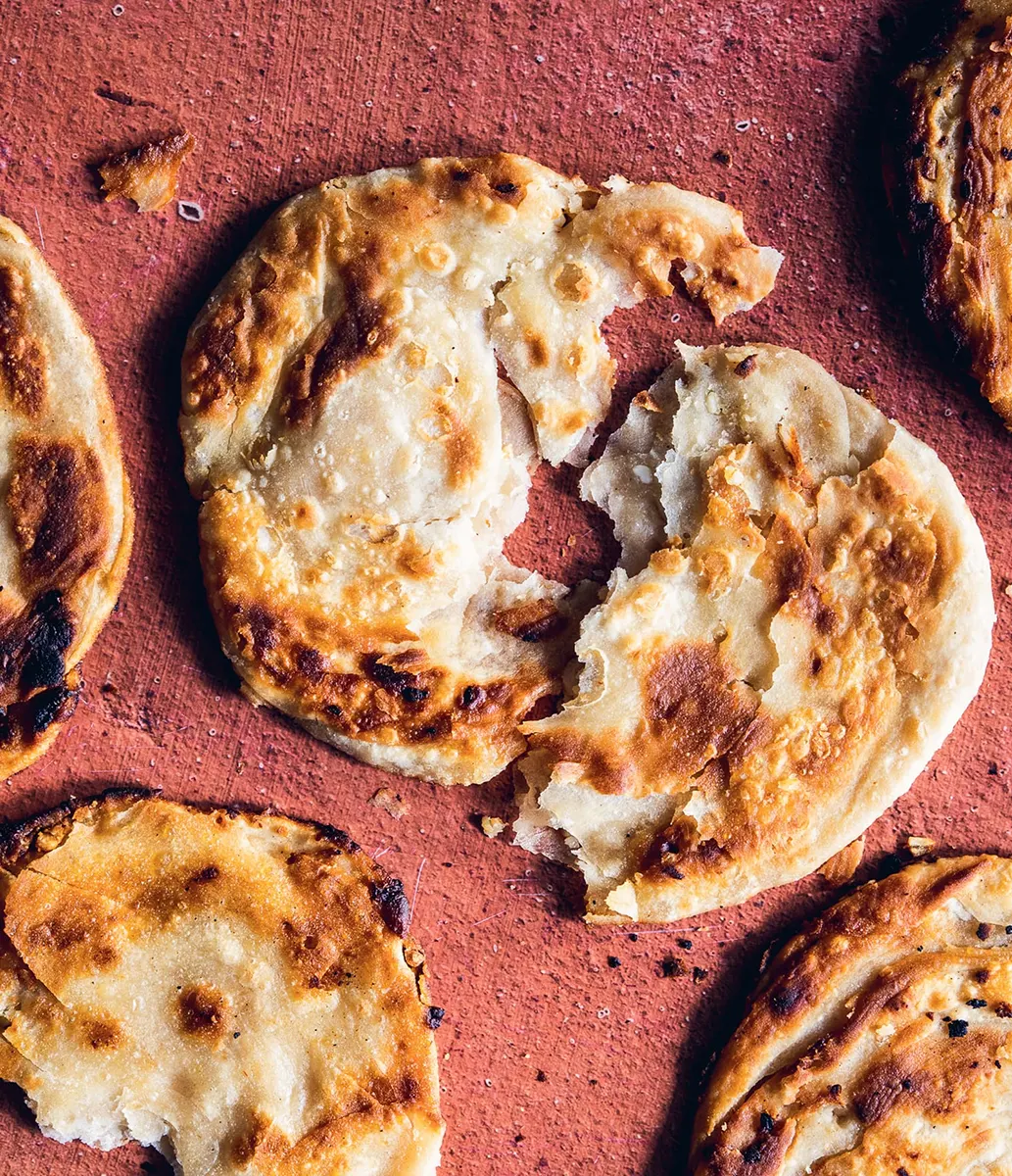 Bing feuilleté à l’ail et au miel