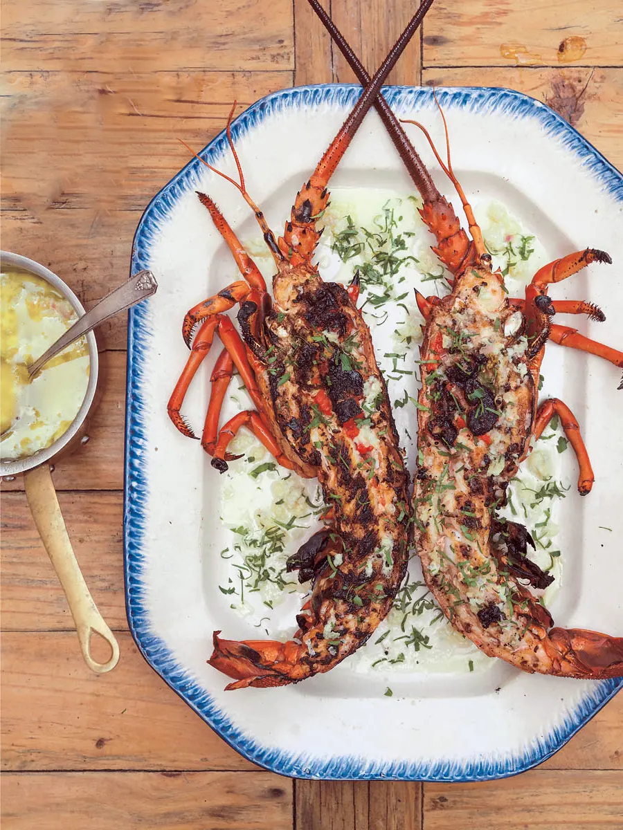 Homard grillé au beurre gingembre-citron