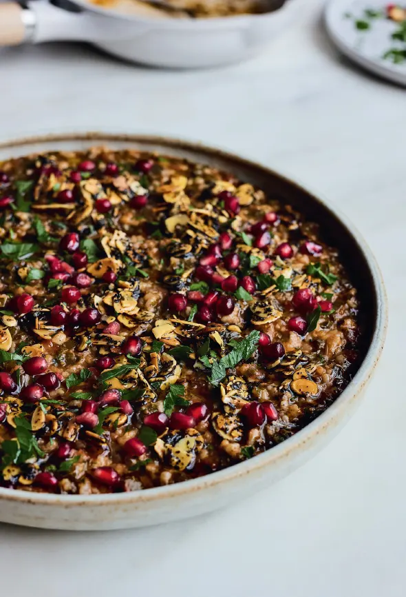 Riz aux feuilles de vigne citronné