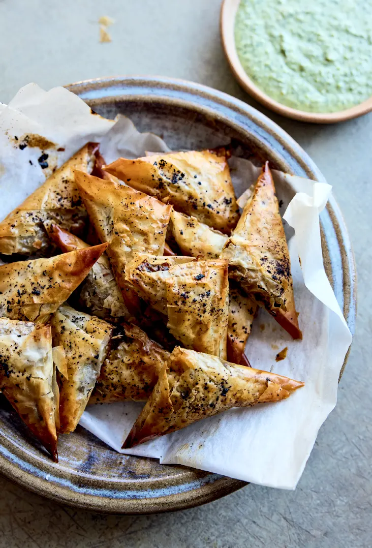 Samoussas tikka au yaourt vert