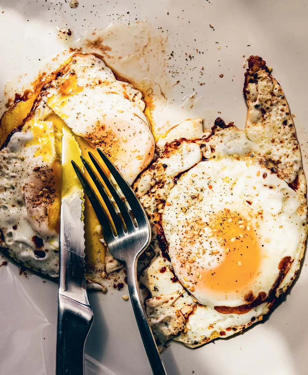 Œufs frits au balsamique