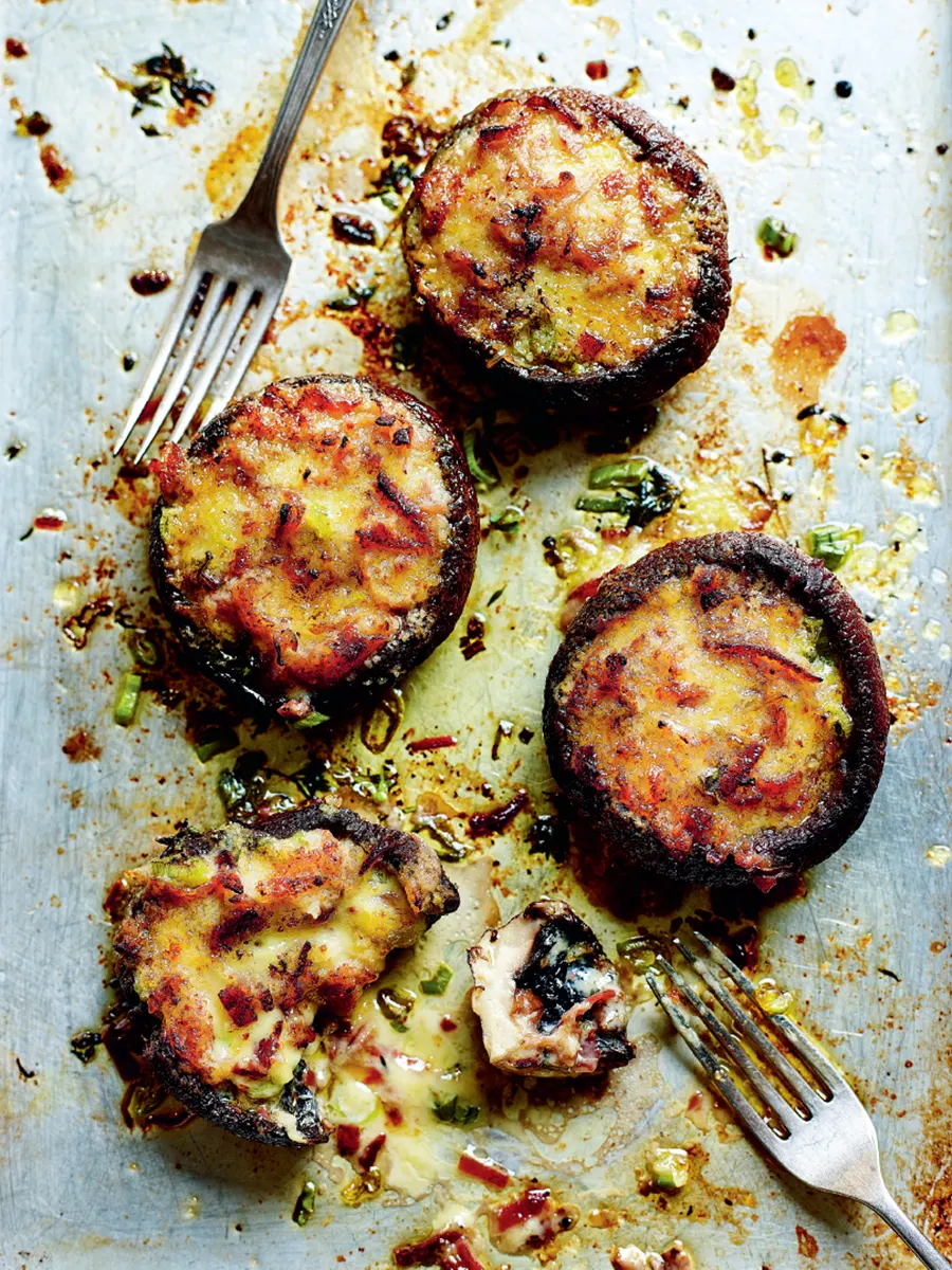 Champignons gratinés