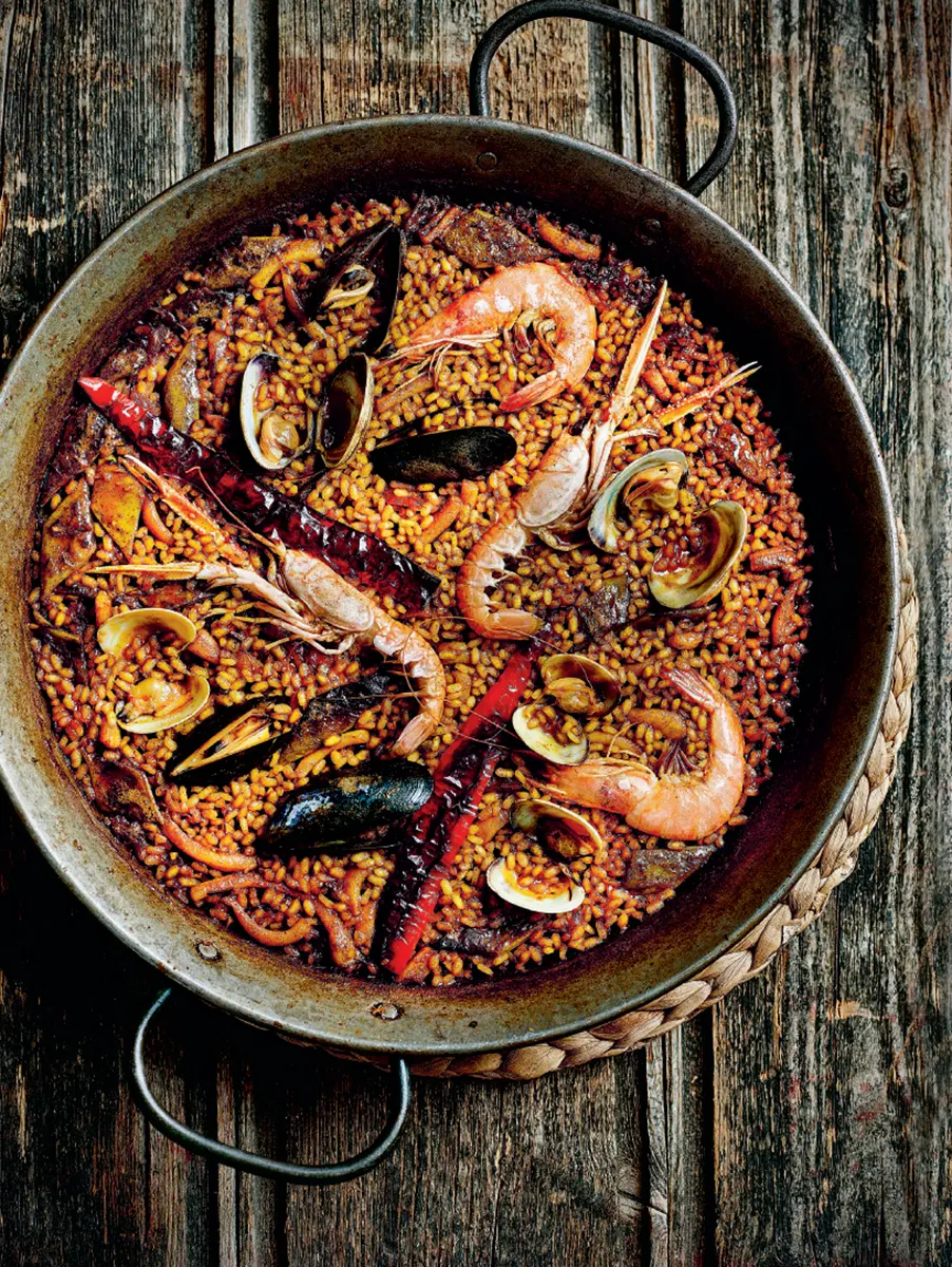 Paella de fruits de mer